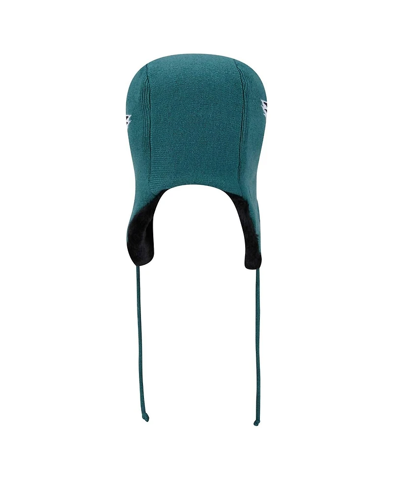 New Era Men's Midnight Green Philadelphia Eagles Helmet Head Trapper Knit Hat
