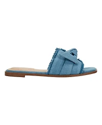 Bandolino Women's Vallen Knotted Bow Flat Slide Sandals