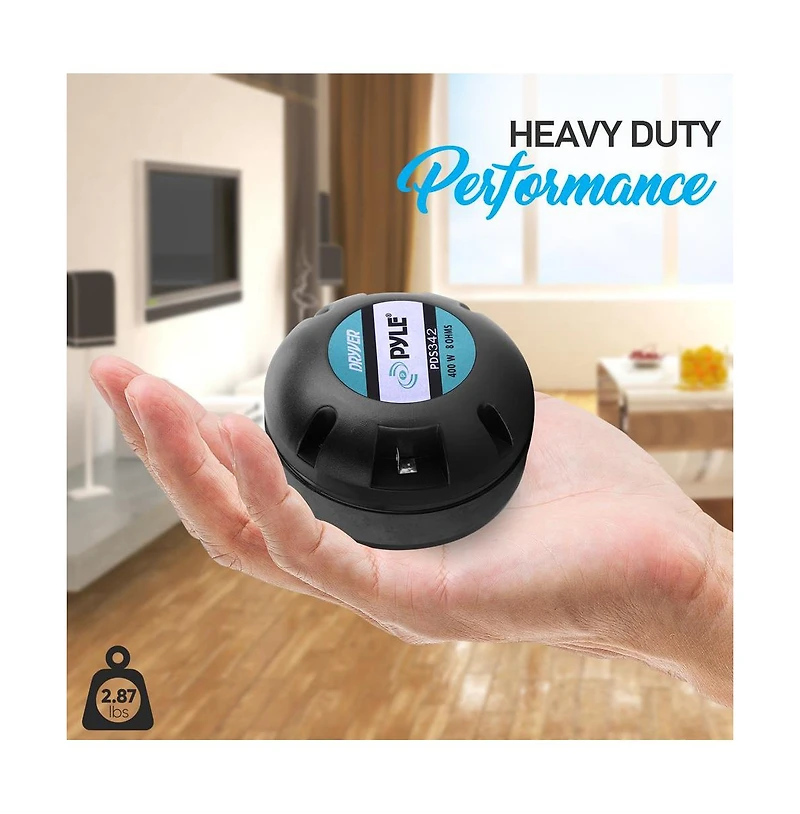 Pyle 1.35" Titanium Horn Driver - 8 Ohm Compression Midrange/Tweeter