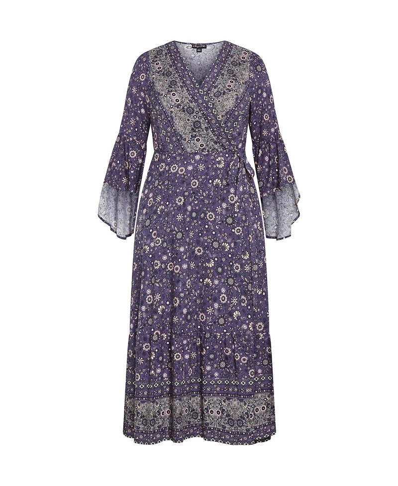 Plus Belle Wrap Maxi Dress