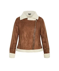 City Chic Plus Sherpa Hunter Jacket