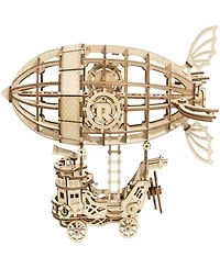 Robotime 3D Wooden Airship Jigsaw Puzzle Craft Kits, Best Toys Gifts for Teens Adults, Beige, 7"4.9"6.5"