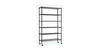 Slickblue Heavy Duty 6-Shelf Adjustable Metal Shelving Rack with Casters