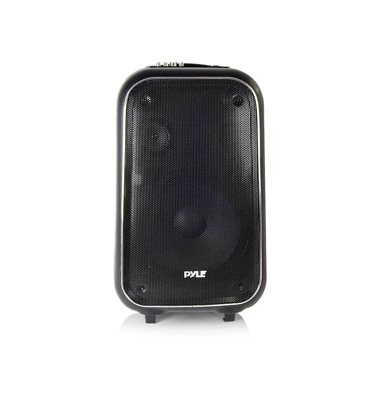 Pyle 12 Inch Full Range Portable Bluetooth Karaoke Loudspeaker, Karaoke Microphone, Built-in Rechargeable Battery with Fm Radio. (PWMA1225BT), Black
