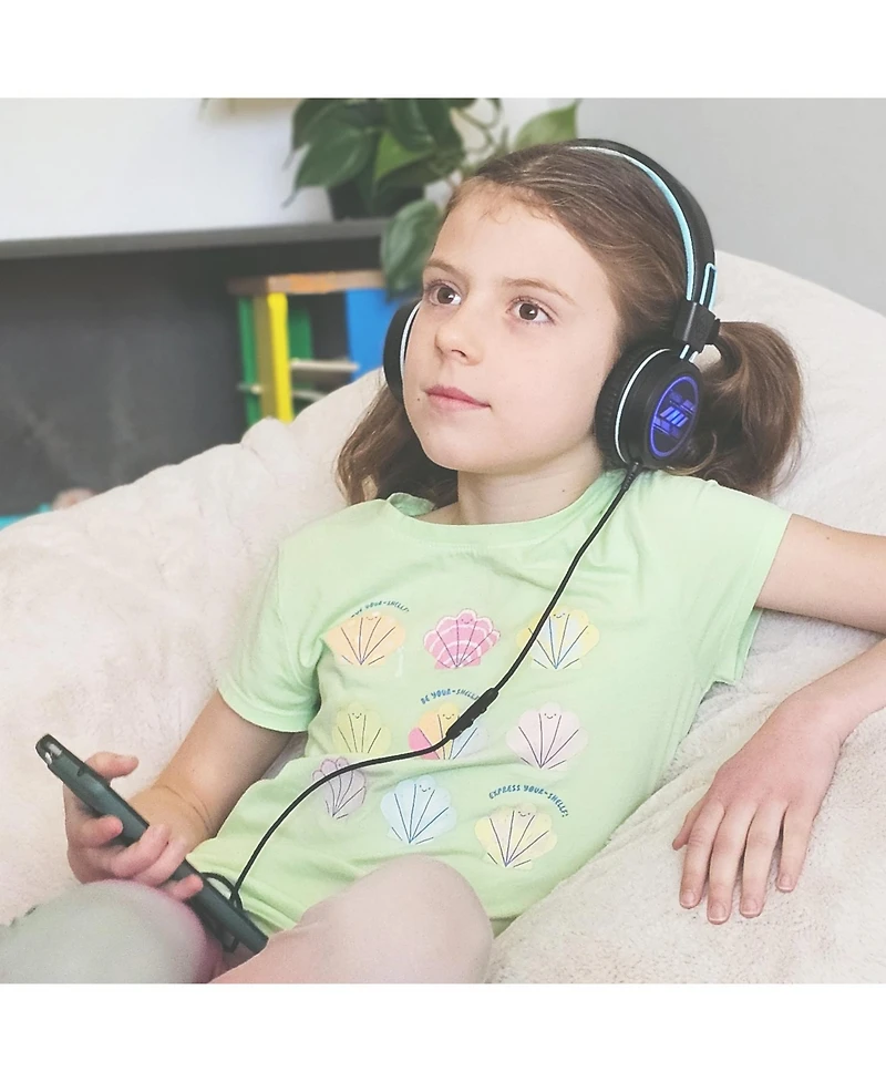 Mee audio KidJamz KJ55U (2 Pack) Usb-c Kid s Headphones w/ Led Lights