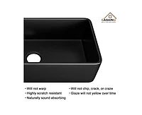 Casainc 36" L x 18" W Single Bowl Fireclay Farmhouse Kitchen Sink with Accessories