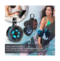 Pyle 4 Waterproof Off-Road Rgb Speakers with Amplified Bluetooth Receiver, 800W