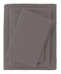 Linery & Co. Turkish Cotton Double-Brushed Solid Color Flannel Bed Sheet Set