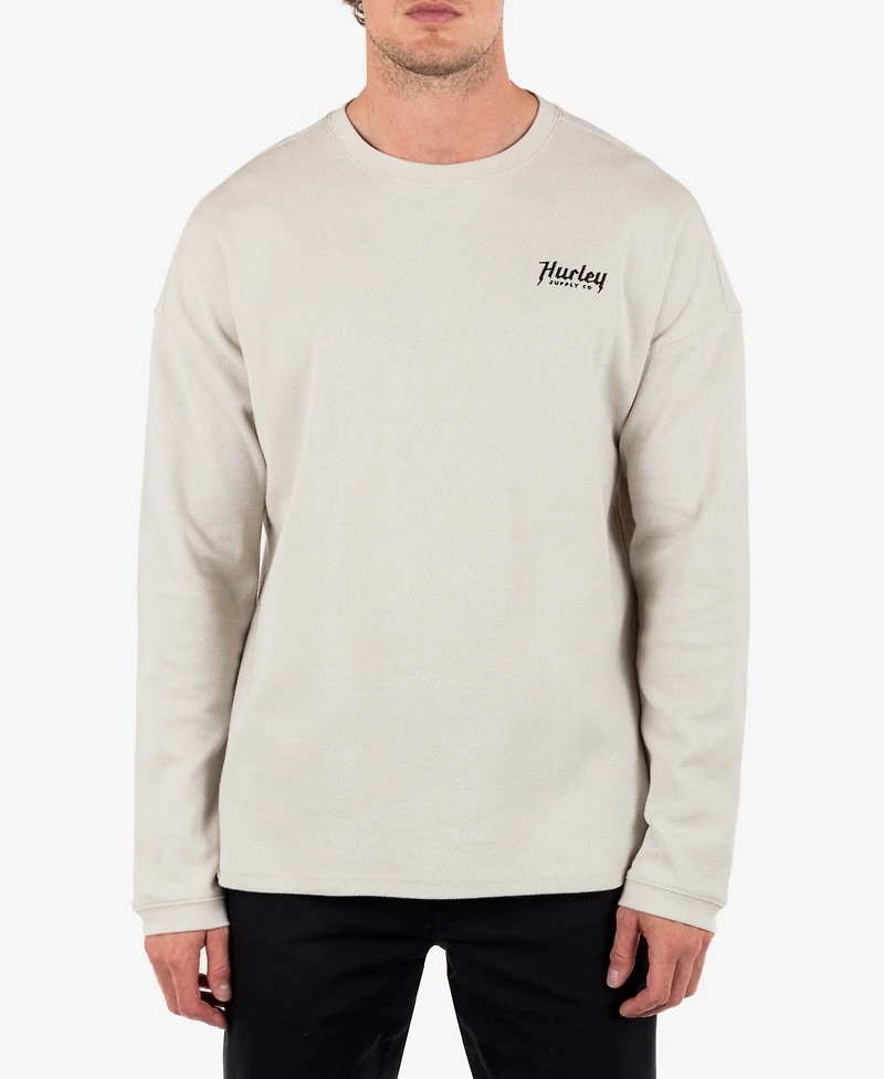 Hurley Men's Tradesman Thermal Long Sleeve Crew T-Shirt