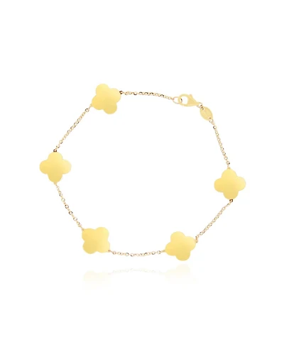 The Lovery Small Gold Clover Bracelet 14K Gold