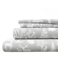 Linery & Co. Ultra-Soft Turkish Cotton Flannel Lodge Print Sheet Set