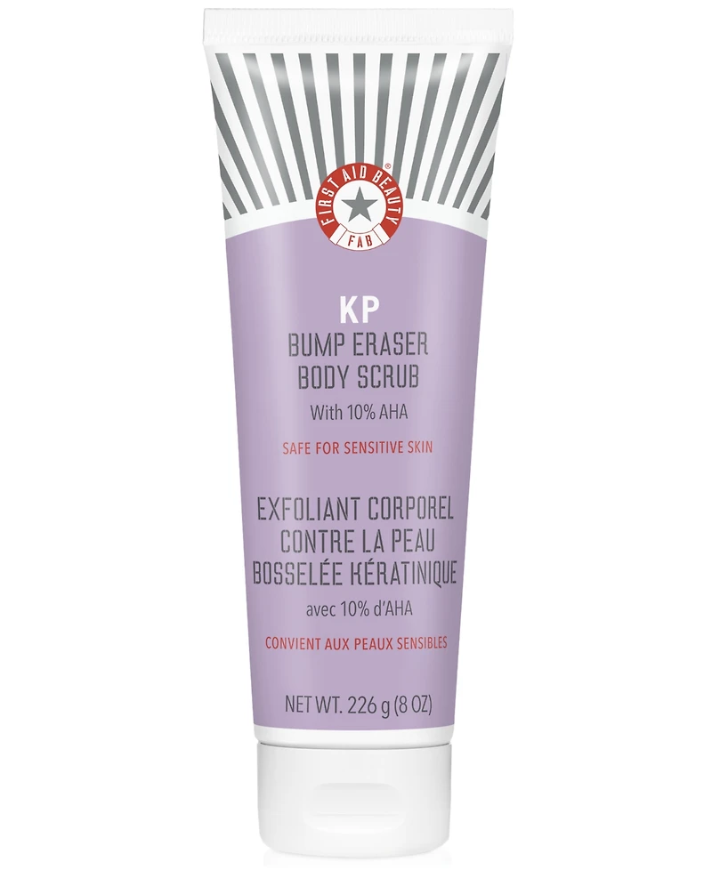 First Aid Beauty Kp Bump Eraser Body Scrub with 10% Aha – Body Exfoliant for Keratosis Pilaris, 8.0 oz.