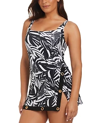 Beyond Control Women's Sharp Observation Square-Neck Swim Dress