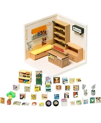 Robotime 3D Puzzles Plastic House Building Set Toy Diy Miniature Dollhouse Playset Gifts for Teens Adults, Multicolor