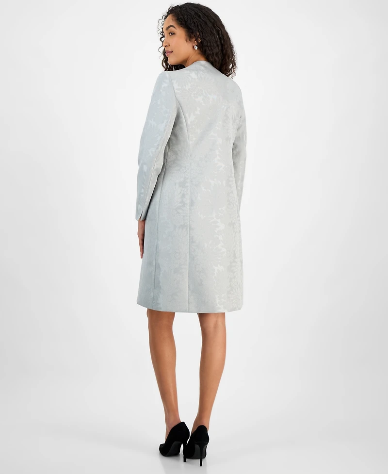 Le Suit Women's One-Button Long-Sleeve Topper Jacket & Sleeveless Sheath Dress Set, Regular Petite