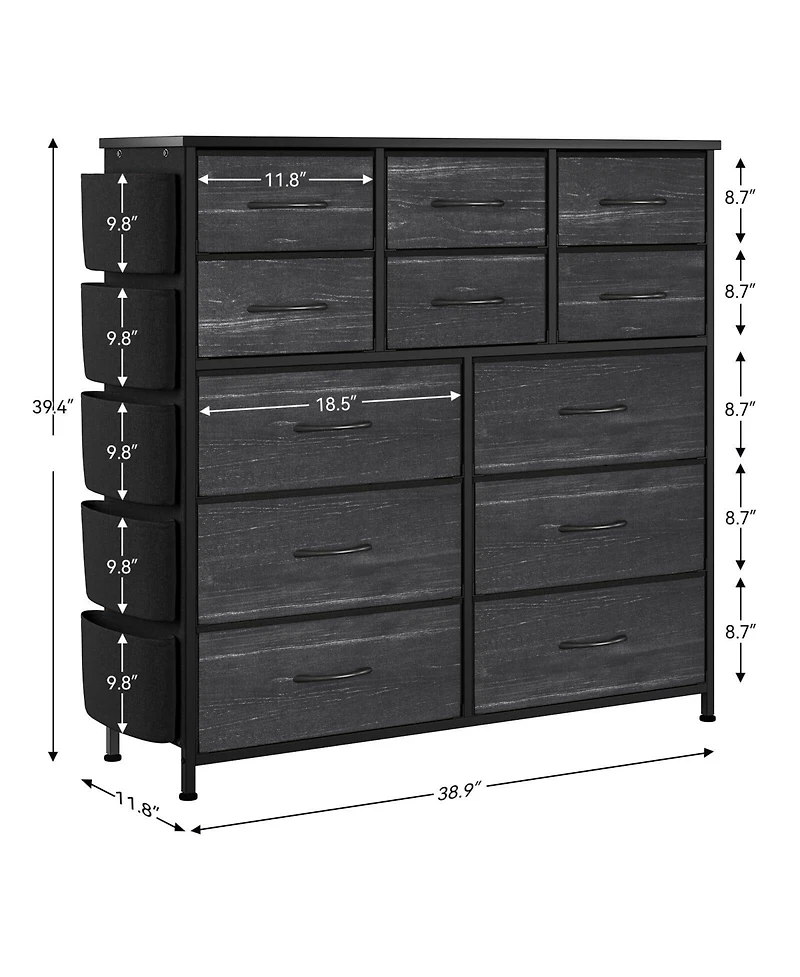 gaomon 12 Drawer Dresser for for Bedroom, Fabric Dressers & Chest of Drawers