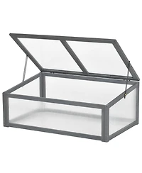 Outsunny 39" x 26" x 16" Wood Cold Frame house,