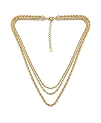 Bling Jewelry Statement Sparkling Collar Necklace Gold Plated Multi Strand Choker