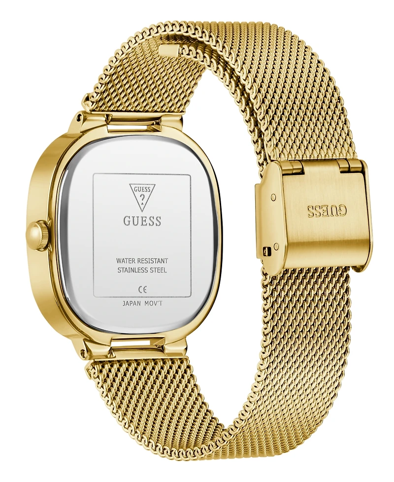 Guess Women's Gold-Tone Mesh Bracelet Watch, 32mm