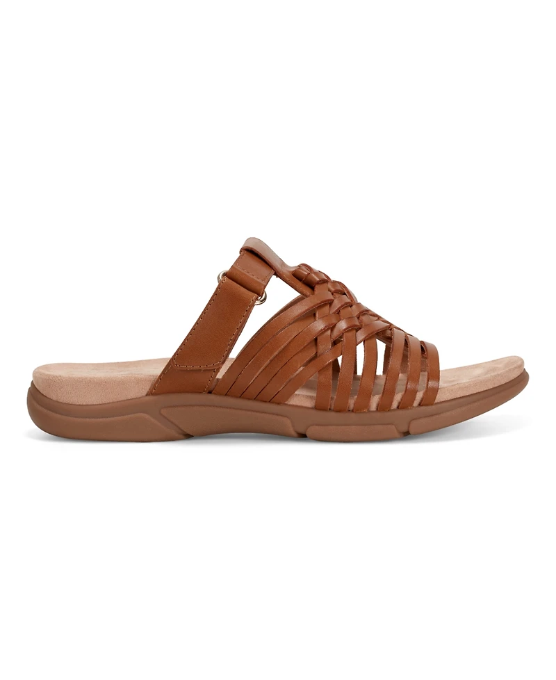 Easy Spirit Women's Mindi Woven Flat Slide Sandals