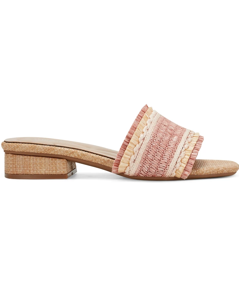 Easy Spirit Women's Graciela Raffia Block Heel Sandals
