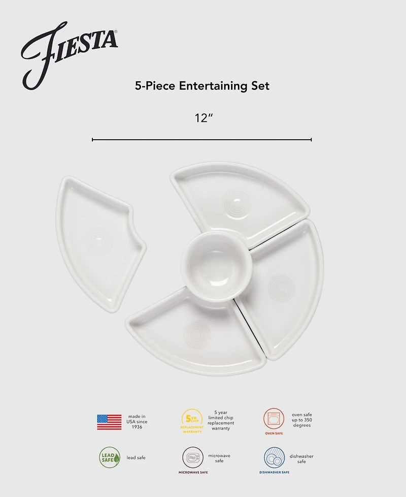 Fiesta 5 Pc. Coastal Blues Entertaining Set