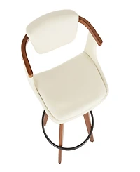 Lumisource 36" Bamboo Oracle Mid-Century Modern Counter Stool