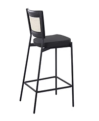 Lumisource 36" Metal and Rattan Tania Contemporary Counter Stool, Set of 2