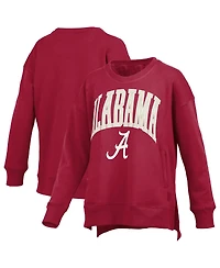 Pressbox Women's Crimson Alabama Crimson Tide Pocketed Arch Pullover Sweatshirt