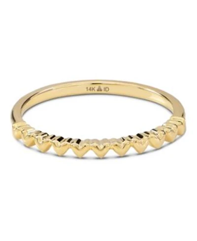 Devata Sweet Heart Ring In 14k Gold Size 6 Approx. 1.4 Grams.