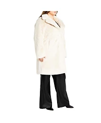 City Chic Plus Size Remi Faux Fur Coat