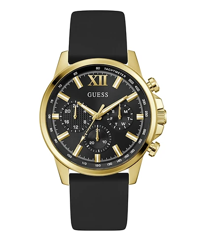 Guess Men's Multi-Function Black Silicone Watch