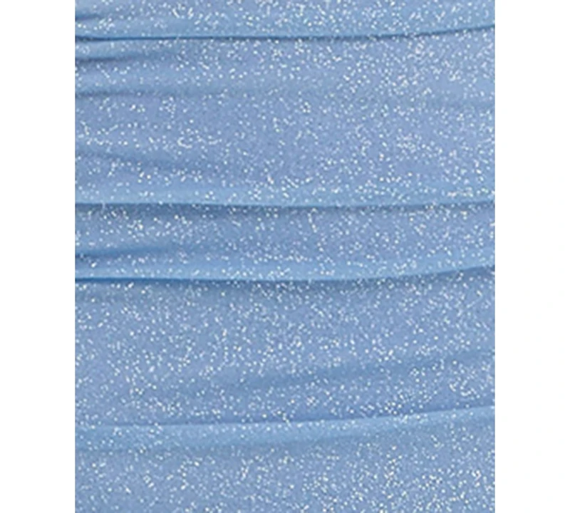 City Studios Juniors' Glittered Ruched Gown, Created for Macy's