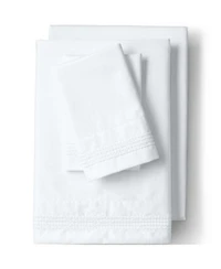 Lands End 400 Thread Count Sateen Embroidered Sheets