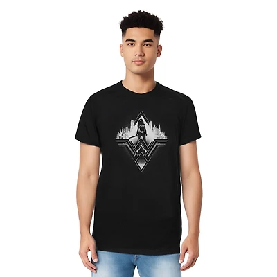 Batman V Superman Mens City Warrior Adult Heather Tee / T-Shirt