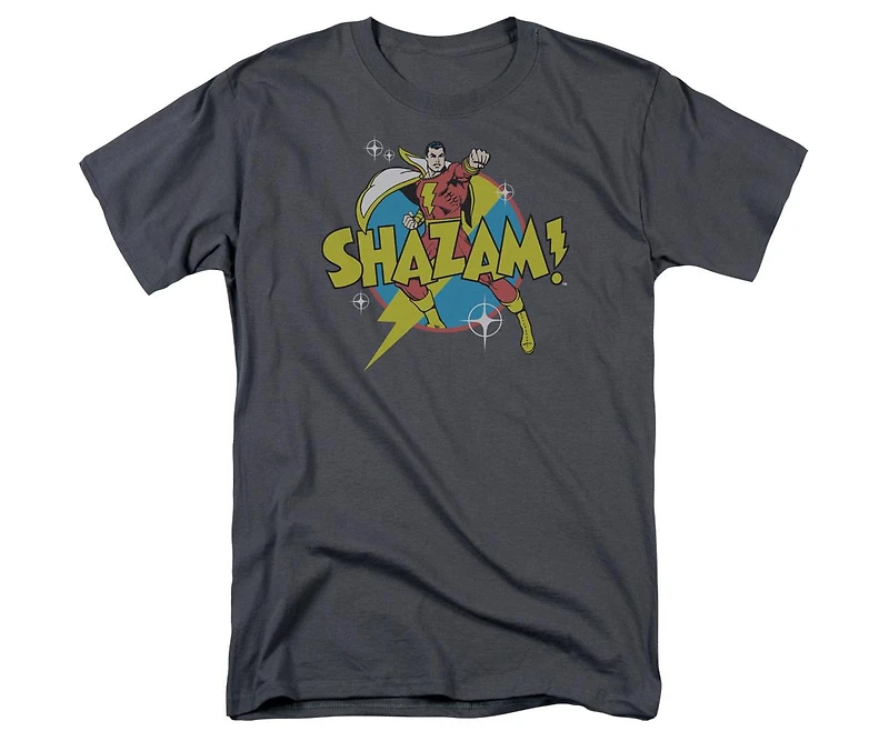 Dc Shazam Men's Comics Power Bolt Short Sleeve Adult Tee / T-Shirt