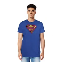 Superman Men's Action Shield Adult Heather Tee / T-Shirt