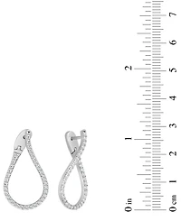Diamond Front-to-Back Earrings (1/2 ct. t.w.) in 10k White Gold