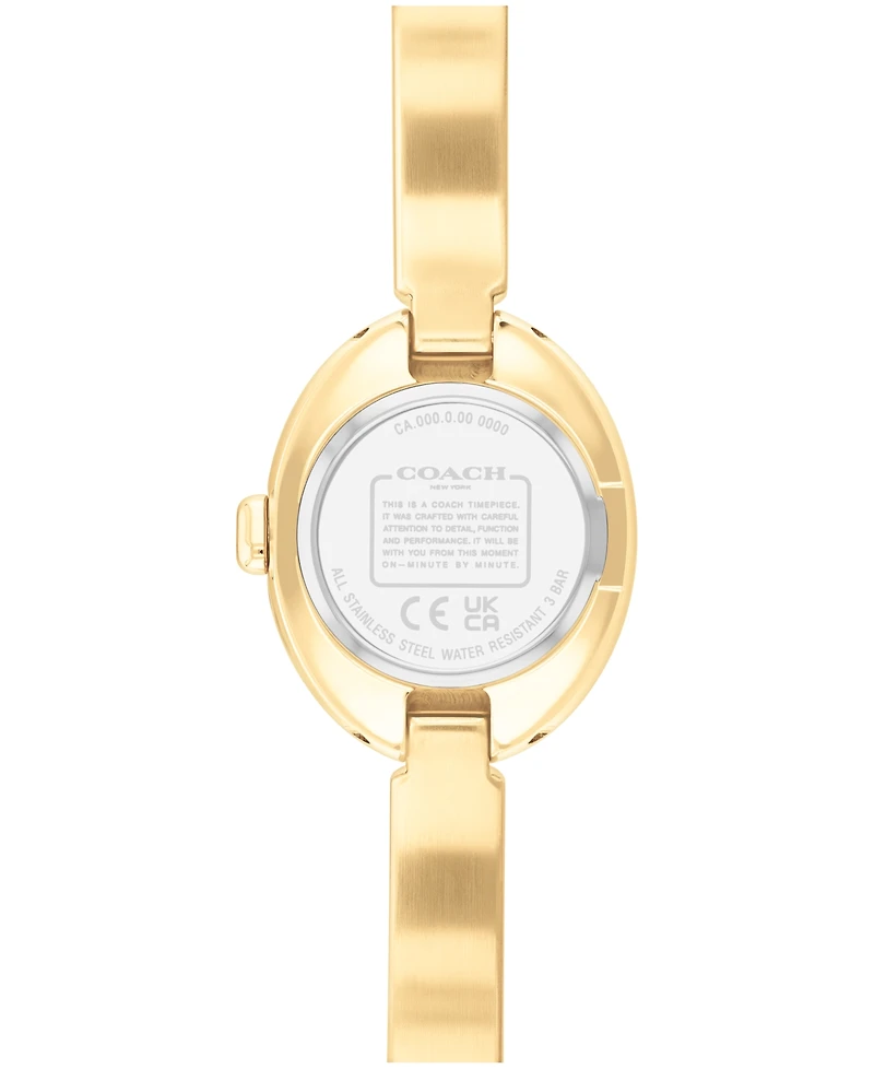 Coach Women's Sammy Gold-Tone Stainless Steel Bangle Bracelet Watch, 22.5mm