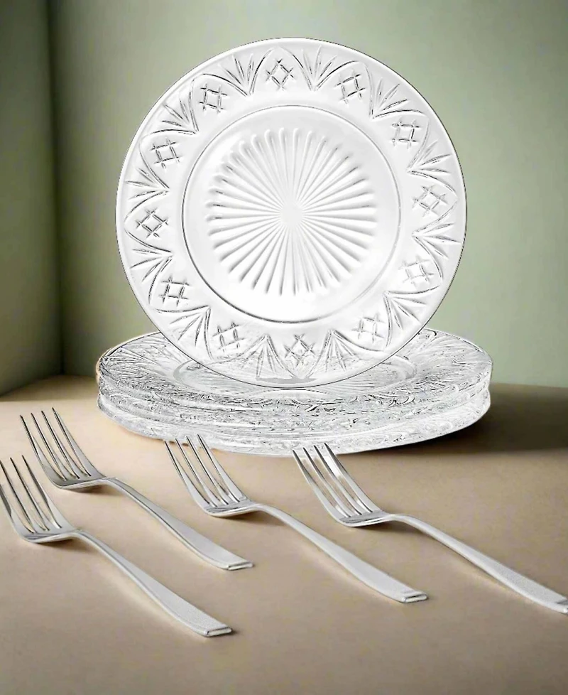 Godinger Dublin Cocktail Plates, Set of 4