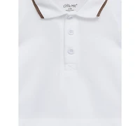 Little Me Baby Boys Cotton Puppies Polo Shirt & Shortall, 2 Piece Set