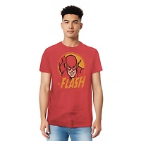 Dc Flash Mens Comics Circle Adult Heather Tee / T-Shirt
