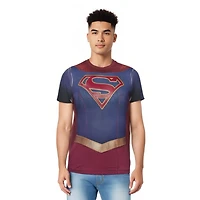 Supergirl Mens Uniform Short Sleeve Adult Poly Crew Tee / T-Shirt