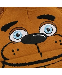Five Nights At Freddy'S Boys Freddy Fazbear Youth Brown Cuffless Beanie