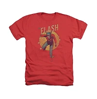 Dc Flash Mens Comics Circle & Stars Adult Heather Tee / T-Shirt