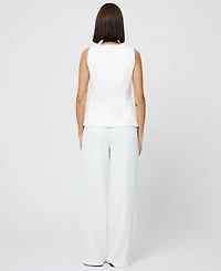 French Connection Women's Harrie Boat Neck Button-Front Vest