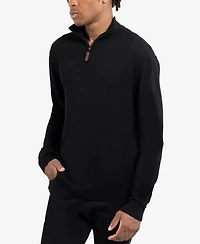 Spring + Mercer Men's Quarter Zip Mock Neck Sweater