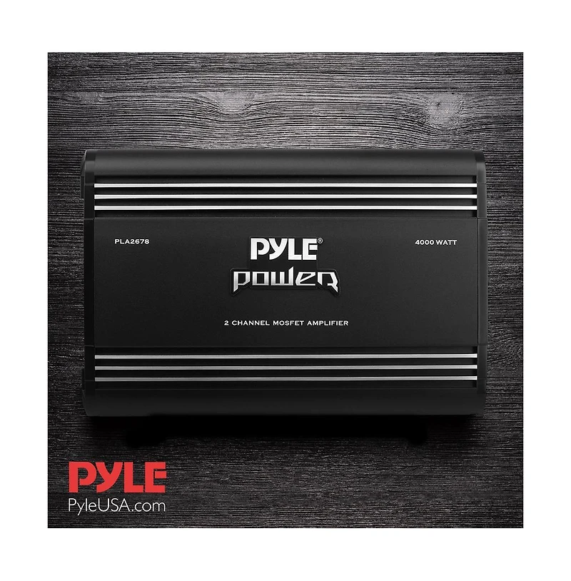 Pyle 2-Channel Bridgeable Mosfet Car Amplifier, 4000 Watts
