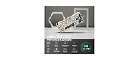 Yunzii YZ75 75% Gasket Mechanical Keyboard, Compact Wireless Hot Swappable Bluetooth Gaming Keyboard with 4-Layer Padding, BT5.0/2.4Ghz/Type-c Nkro Rg