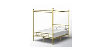 Slickblue French Country Four Poster Metal Canopy Bed